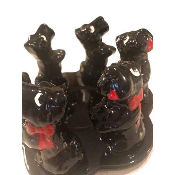 Vintage Hendrickson Scotties /Terriers Circle of Friends Candle Holder 6x3.25 - Picture 4 of 5